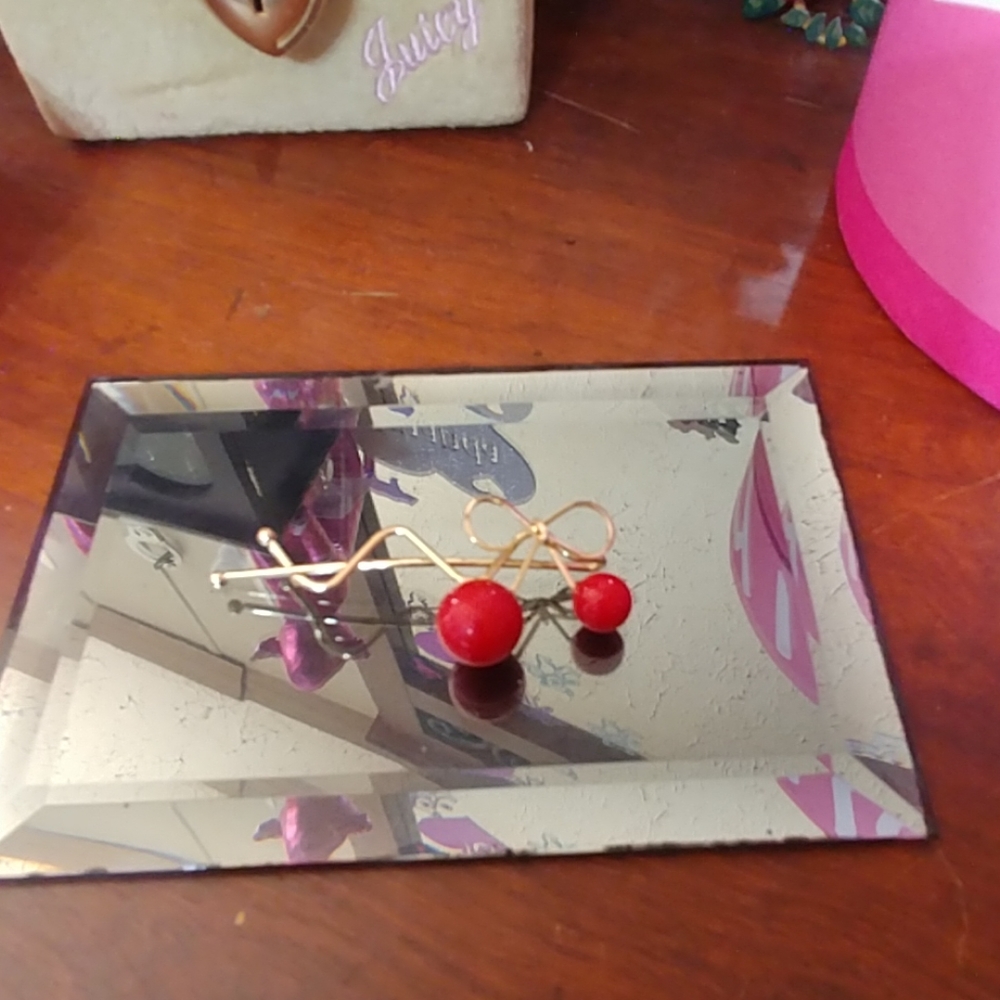 🆕 cherry & bow hair pin